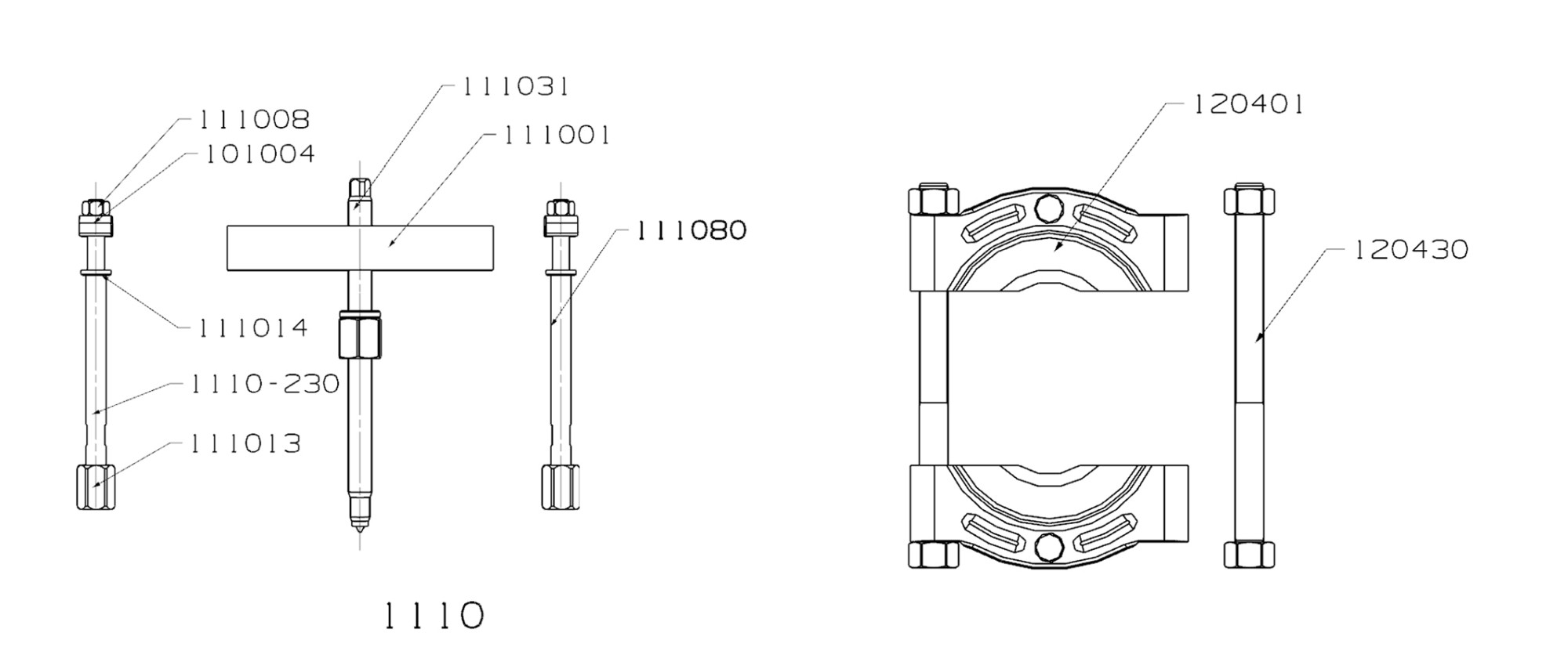 EXTRACTOR FORZA PUENTE Y GUILLOTINA SERIE 1100-1200